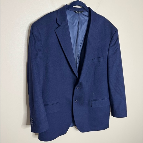 Men! Jos. A. Bank Navy Wool & Cashmere Navy Suit Jacket Blazer size 46R - Picture 2 of 7